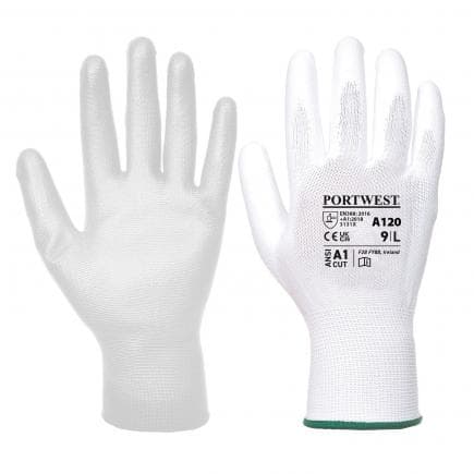 PORTWEST A120WHRXS - Gant enduit PU, blanc (lot multiple)
