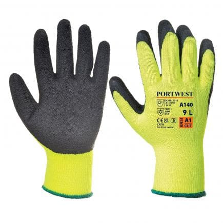 PORTWEST A140BKRXL - Gant thermique enduit latex, noir (lot multiple)