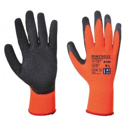 PORTWEST A140ORBXL - Gant thermique enduit latex, orange/noir (lot multiple)