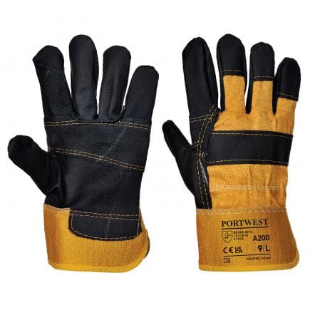 PORTWEST A200YERXL - Gant docker cuir ameublement, jaune (lot multiple)