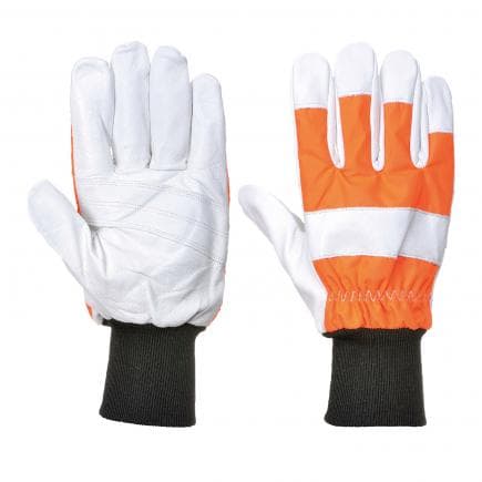 PORTWEST A290ORRL - Gant bûcheron protection tronçonneuse (classe 0), orange
