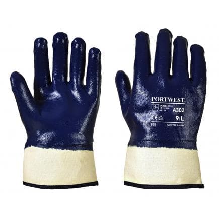 PORTWEST A302NARXL - Gant nitrile tout enduit manchette, marine (lot multiple)