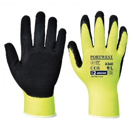 PORTWEST A340YERXS - Gant grip Hi-Vis, jaune (lot multiple)