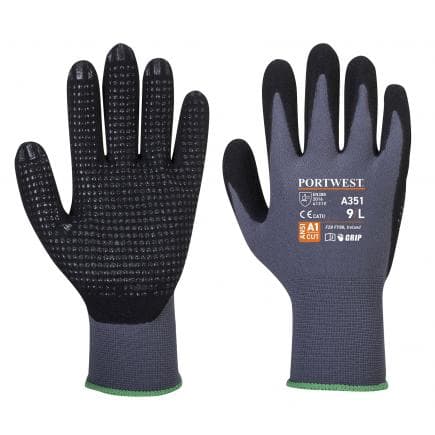 PORTWEST A351G8RL - Gant Dermiflex plus, gris/noir