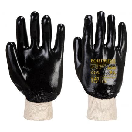 PORTWEST A400BKRM - PVC poignet tricot, noir (lot multiple)