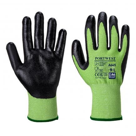 PORTWEST A645E8RXL - Gant greencut mousse nitrile coupure d, vert