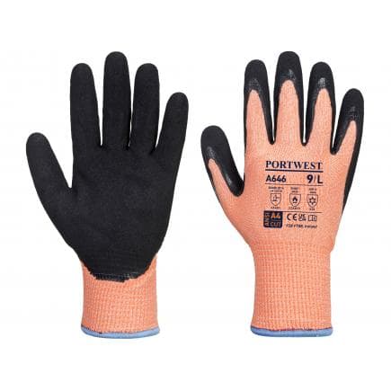PORTWEST A646O8RXL - Gant hiver Vis-Tex HR cut nitrile, orange/noir