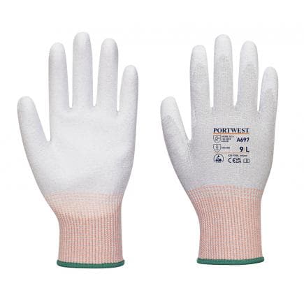 PORTWEST A697G6RL - Gant paume enduite PU ESD-paquet de 12