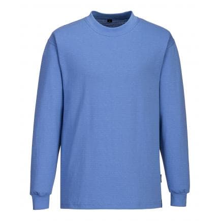 PORTWEST AS22HBRL - T-shirt à manches longues antistatique ESD, bleu hamilton