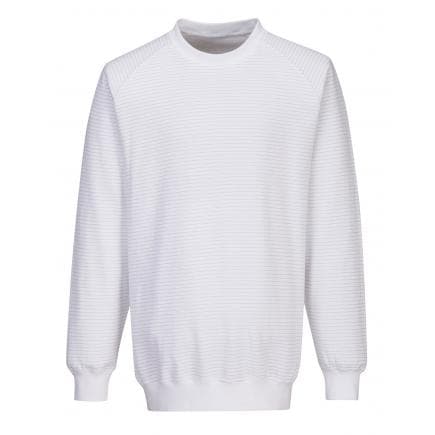 PORTWEST AS24WHRXL - Sweat shirt anti statique ESD, blanc
