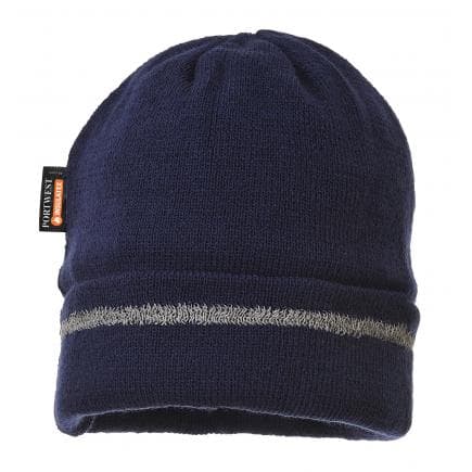 PORTWEST B023NAR - Bonnet doublé Insulatex avec rétroreflchissant, marine