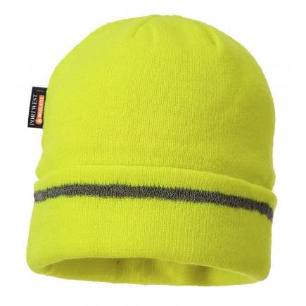 PORTWEST B023YER - Bonnet doublé Insulatex avec rétroreflchissant, jaune