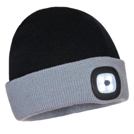 PORTWEST B034BKG - Bonnet rechargeable à LED bicolore