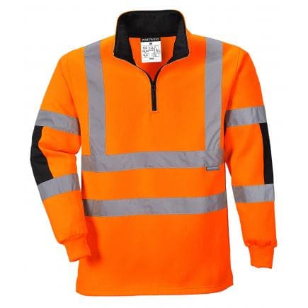 PORTWEST B308ORRM - Sweatshirt rugby xenon, orange