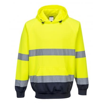 PORTWEST B316YNRL - Sweat shirt à capuche bicolore, jaune/marine