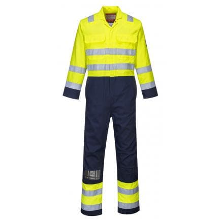 PORTWEST BIZ7YNRM - Combinaison Hi-Vis anti-statique Bizflame pro, jaune/marine