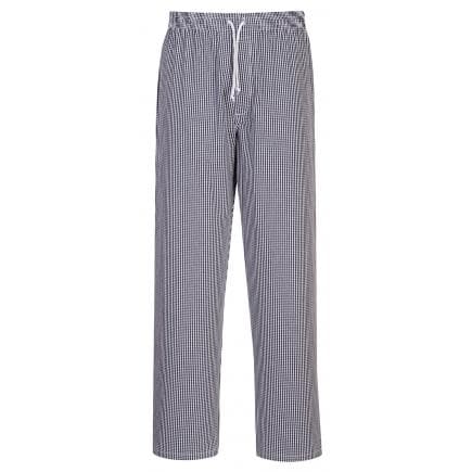 PORTWEST C079CHRS - Pantalon de cuisine Bromley, bleu check