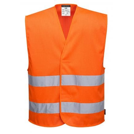 PORTWEST C374ORR4X/5X - Gilet 2 bandes Hi-Vis meshair, orange
