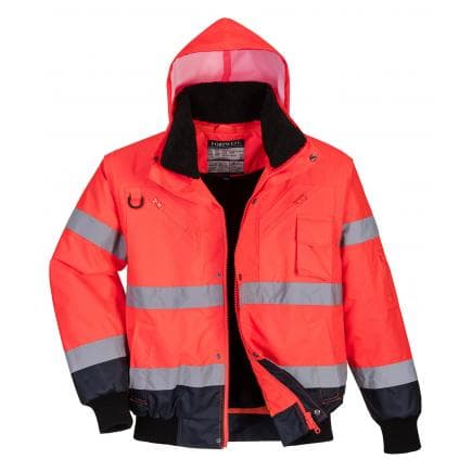 PORTWEST C465RNRL - Blouson haute-visibilité bicolore, rouge/marine