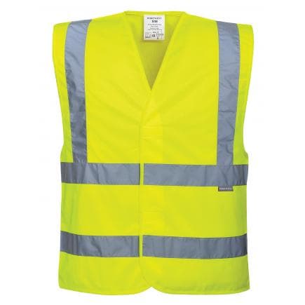 PORTWEST C470YERL/XL - Gilet Hi-Vis baudrier & double ceinture, jaune