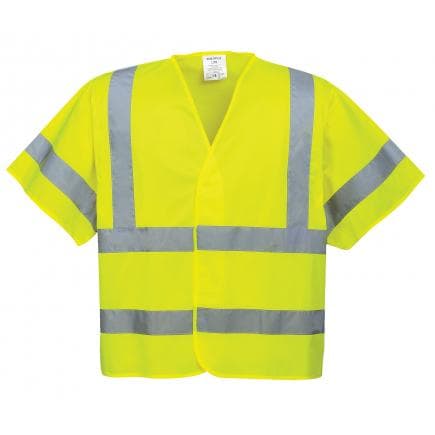 PORTWEST C471YERL/XL - Gilet Hi-Vis à manches courtes, jaune