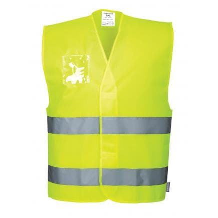 PORTWEST C475YERS/M - Gilet HV avec porte-badge double entrée, jaune