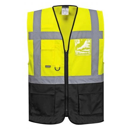 PORTWEST C476YBRL - Gilet Executive Warsaw, jaune/noir