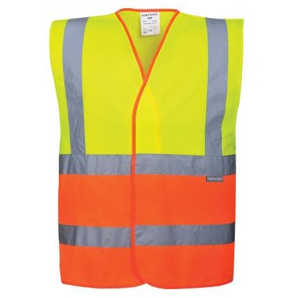 PORTWEST C481YORS/M - Gilet HV bicolore, jaune/orange