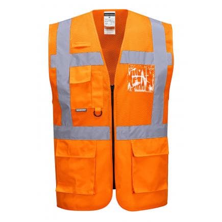 PORTWEST C496ORRXL - Gilet exécutive maille Madrid, orange