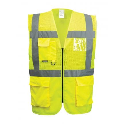 PORTWEST C496YERS - Gilet exécutive maille Madrid, jaune