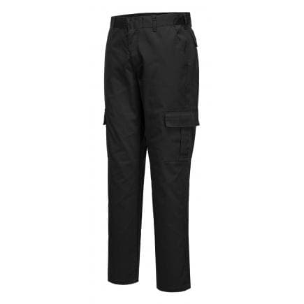 PORTWEST C711BKR30 - Pantalon Combat coupe ajustée slim, noir