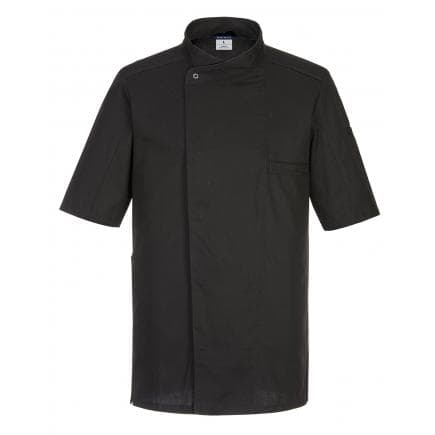 PORTWEST C735BKRM - Veste de chef Surrey m/c, noir