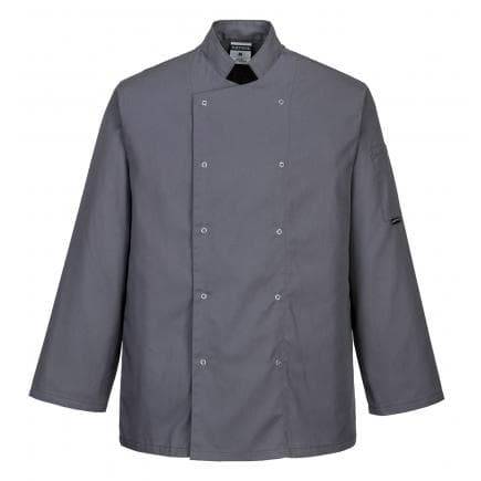 PORTWEST C833SGRL - Veste de cuisine Suffolk, gris ardoise