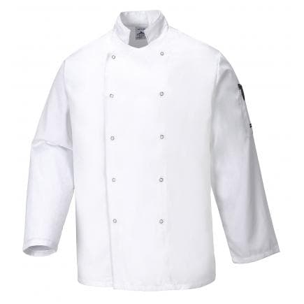 PORTWEST C833WHRS - Veste de cuisine Suffolk, blanc