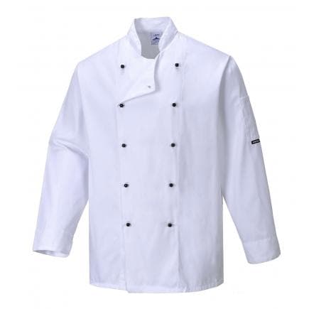 PORTWEST C834WHRL - Veste de cuisine Somerset, blanc