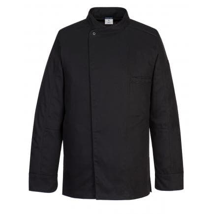 PORTWEST C835BKRM - Veste de chef Surrey m/l, noir