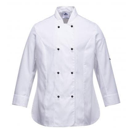 PORTWEST C837WHRXS - Veste de cuisine femme Rachel, blanc