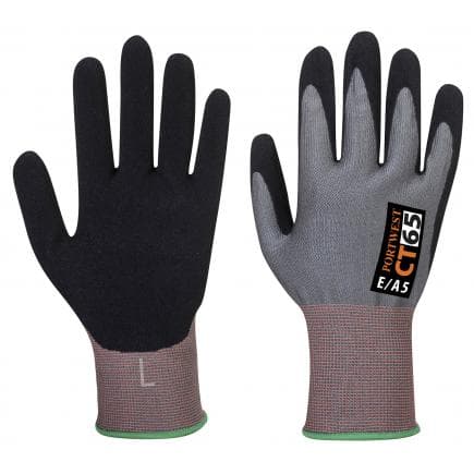 PORTWEST CT65G8RM - Gant cut CT VHR15 mousse nitrile, gris/noir