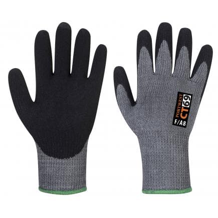 PORTWEST CT69G8RM - Gant anti coupures mousse nitrile AHR7, gris/noir