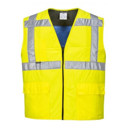 PORTWEST CV02YERL/XL - Gilet HV rafraîchissant, jaune