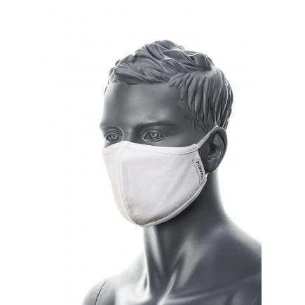 PORTWEST CV22WHR - Masque facial en tissu antimicrobien à 2 épaisseurs (pk25), blanc