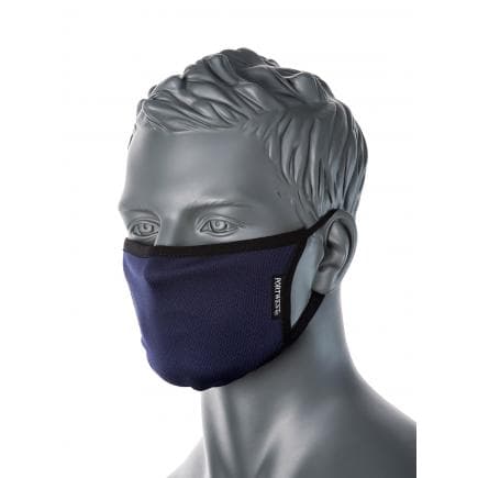 PORTWEST CV33NAR - Masque en tissu antimicrobien 3 couches (Pk25), blanc