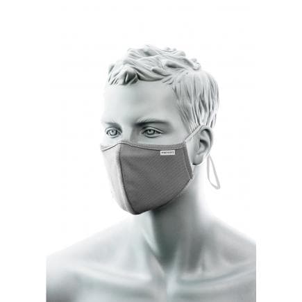 PORTWEST CV35HGR - Masque facial en tissu antimicrobien à 3 épaisseurs avec bande nasale (pk25), gris chiné