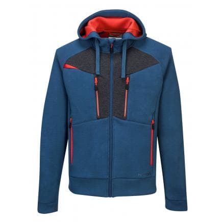 PORTWEST DX472MBRL - Sweat à capuche zippé DX4, bleu metro