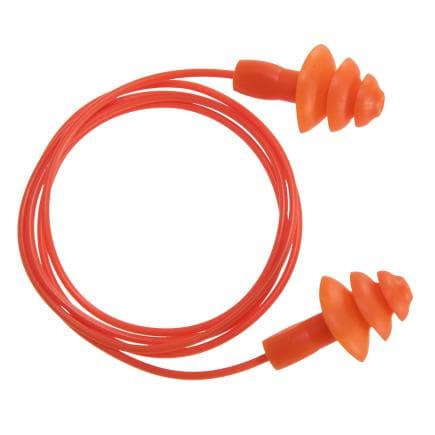 PORTWEST EP04ORR - Bouchon d'oreille tpr avec cordon réutilisable, orange