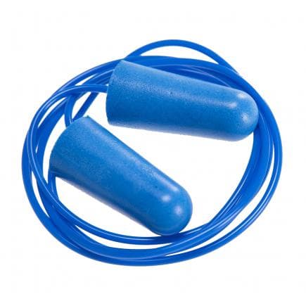 PORTWEST EP30BLU - Bouchon détectable en mousse de PU avec cordon (200 paires), bleu
