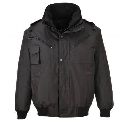 PORTWEST F465BKRL - Blouson Bomber 4 en 1, noir