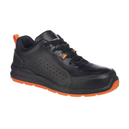 PORTWEST FC09BKO41 - Compositelite perforated Safety trainer S1P, noir/orange