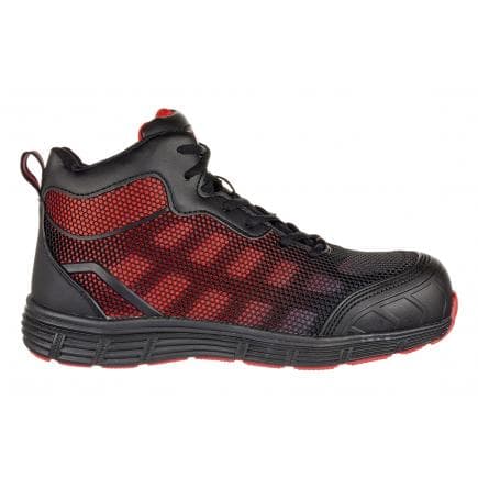 PORTWEST FC15BKD42 - Chaussure montante compositelite derwent S1P, noir/rouge