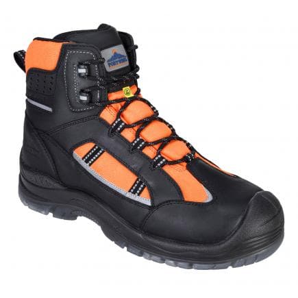 PORTWEST FC59ORR42 - Chaussure montante compositelite retroglo Hi-Vis S3 WR ESD, orange